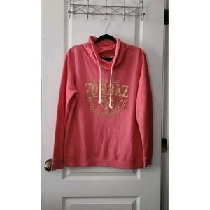 BLUE 84 Men's Cowl Neck Pullover Sweater Long Sleeves Cotton Blend Pink‎ Size L